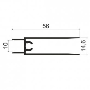 Профиль горизонтальный нижний MS220 Венге глянец (A36)